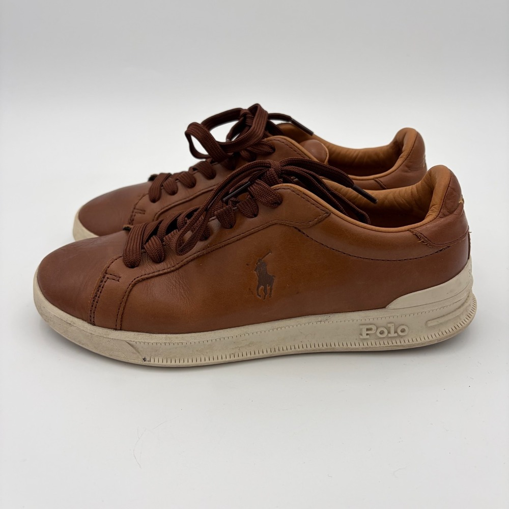 Polo Ralph Lauren Heritage Court II Leather Sneaker Polo Pale Russet US 7